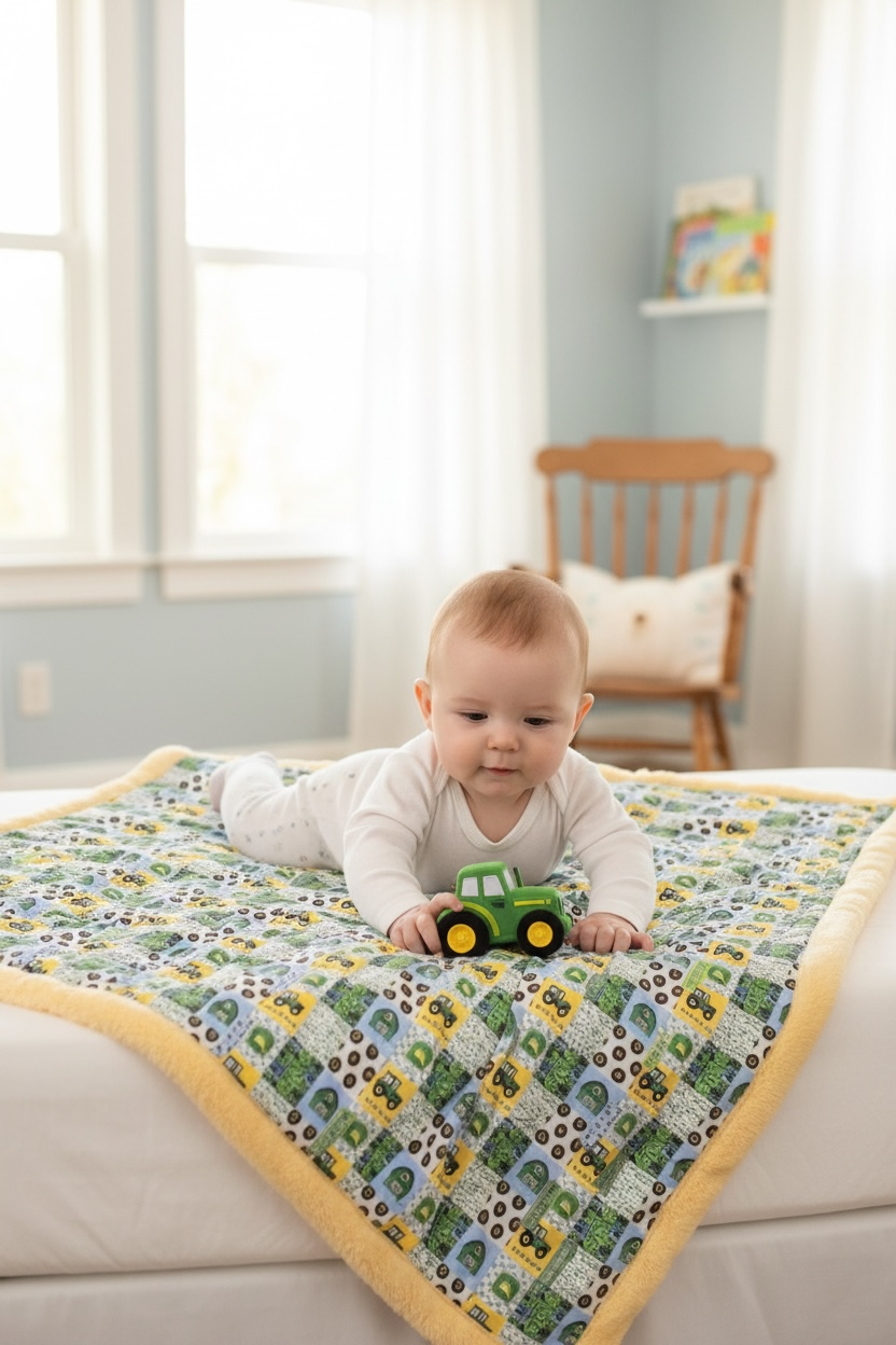 51" X 60" Tractor Print Throw