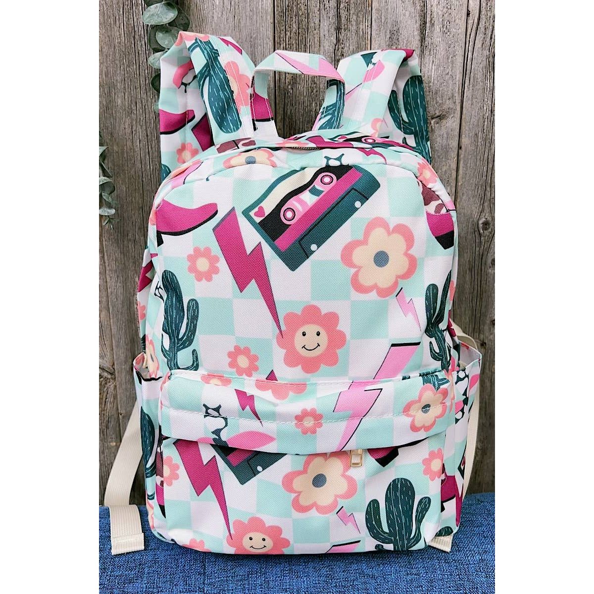Strike, Floral, Cactus Printed Kids Backpack