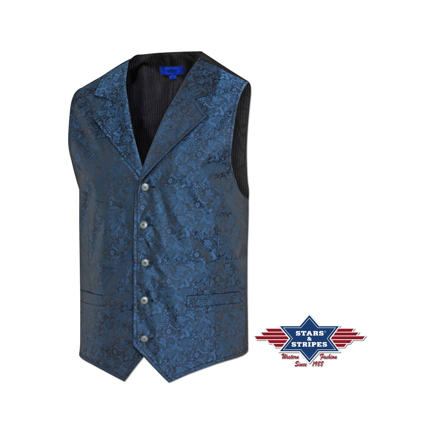Stars & Stripes® - Western jacquard vest - Royal Flush