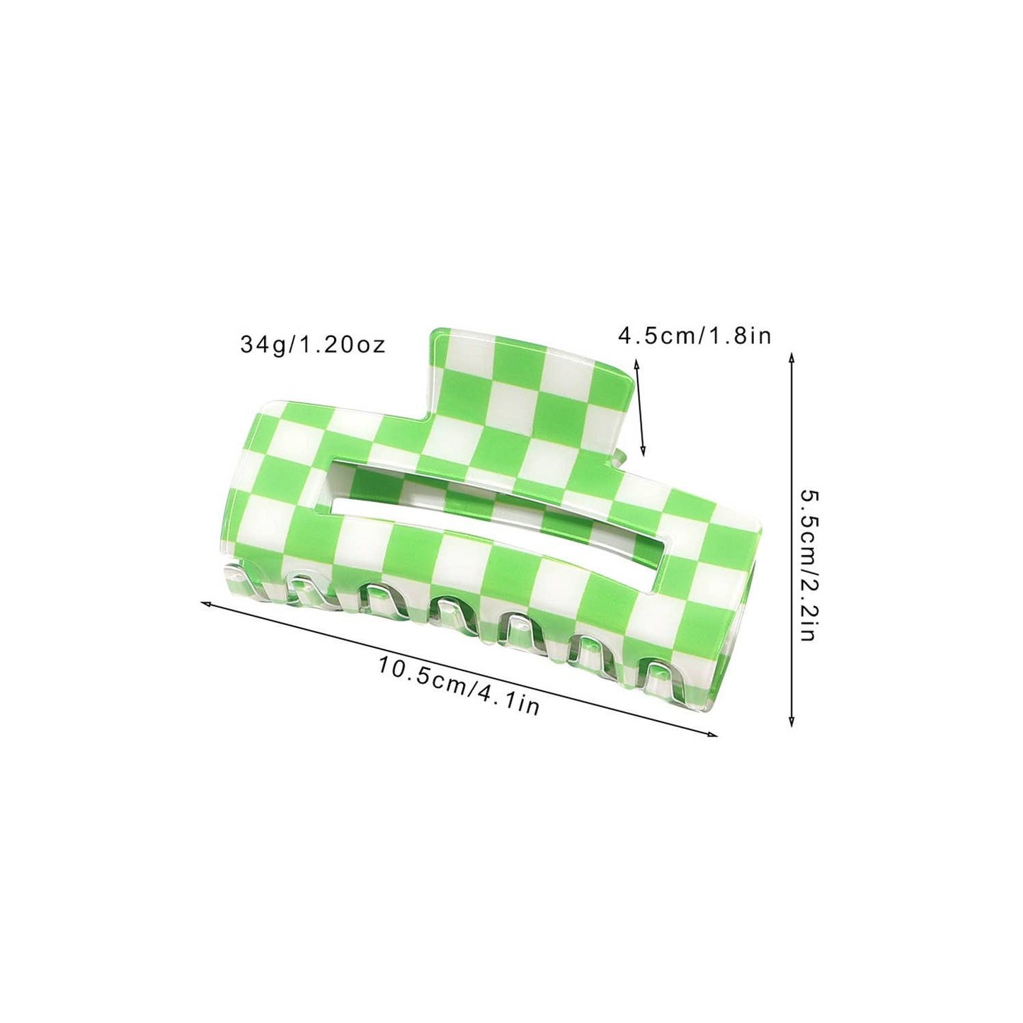 Checkered Print * Hollow Out Hair Clip