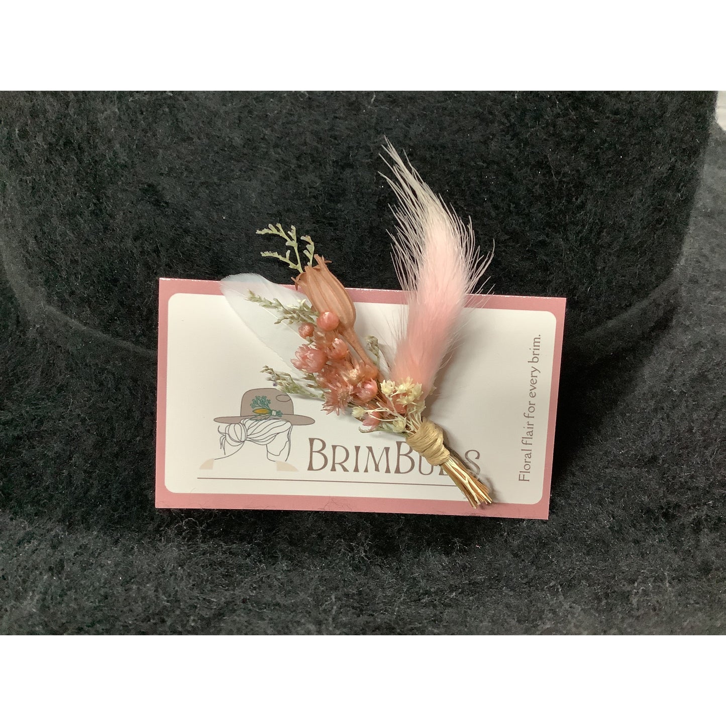 BrimBuds, Western Hat Pin, BittyBud pink Pastels