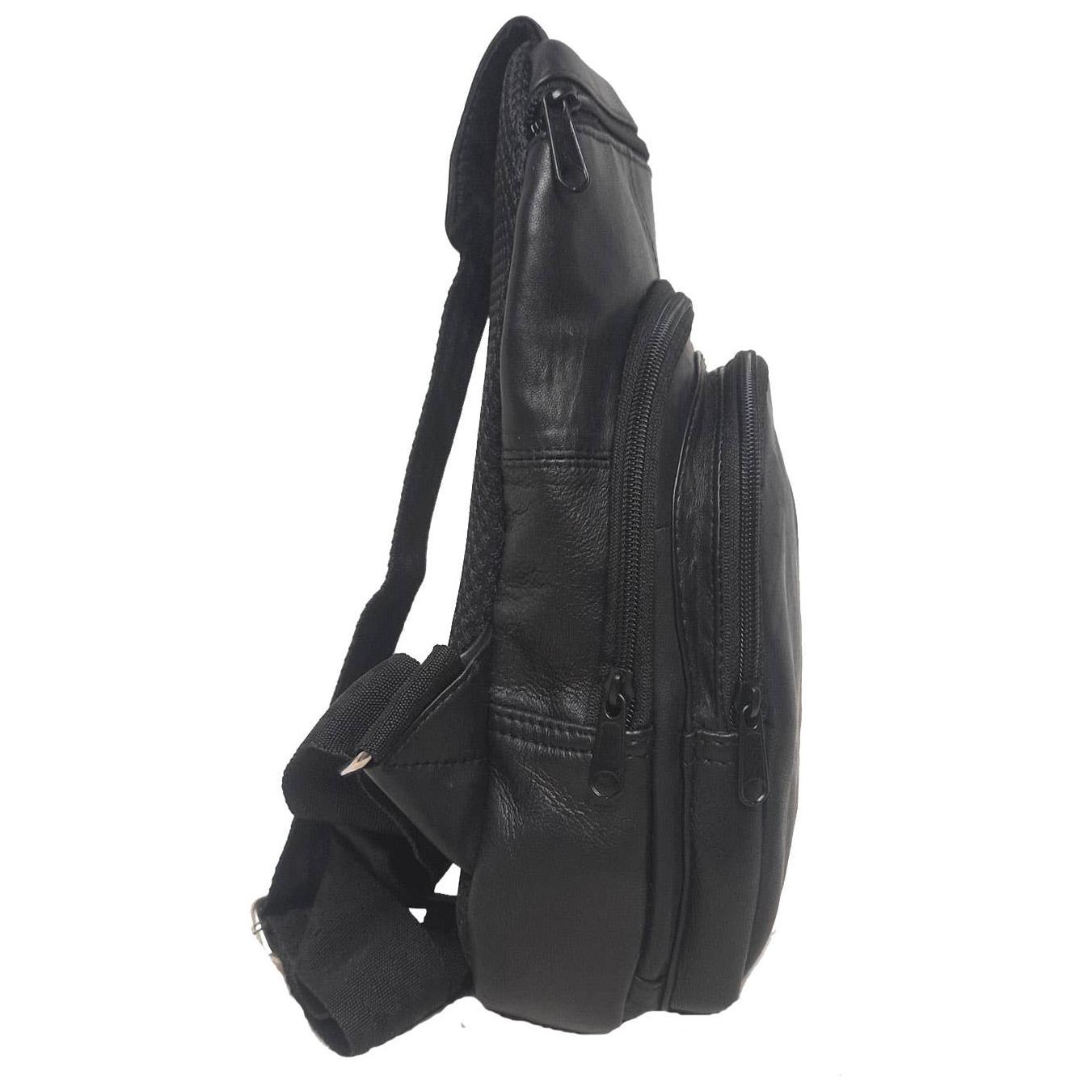 IGI CANADA - Genuine Leather Lambskin Cross Body Sling Bag- Black #2226