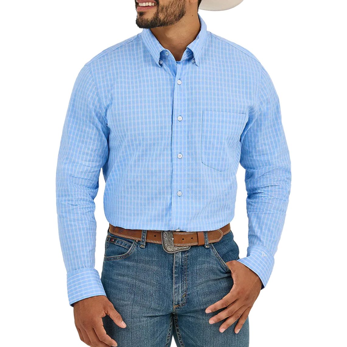 WRANGLER MEN'S CODY JOHNSON LONG SLEEVE BUTTON SHIRT - 112359684