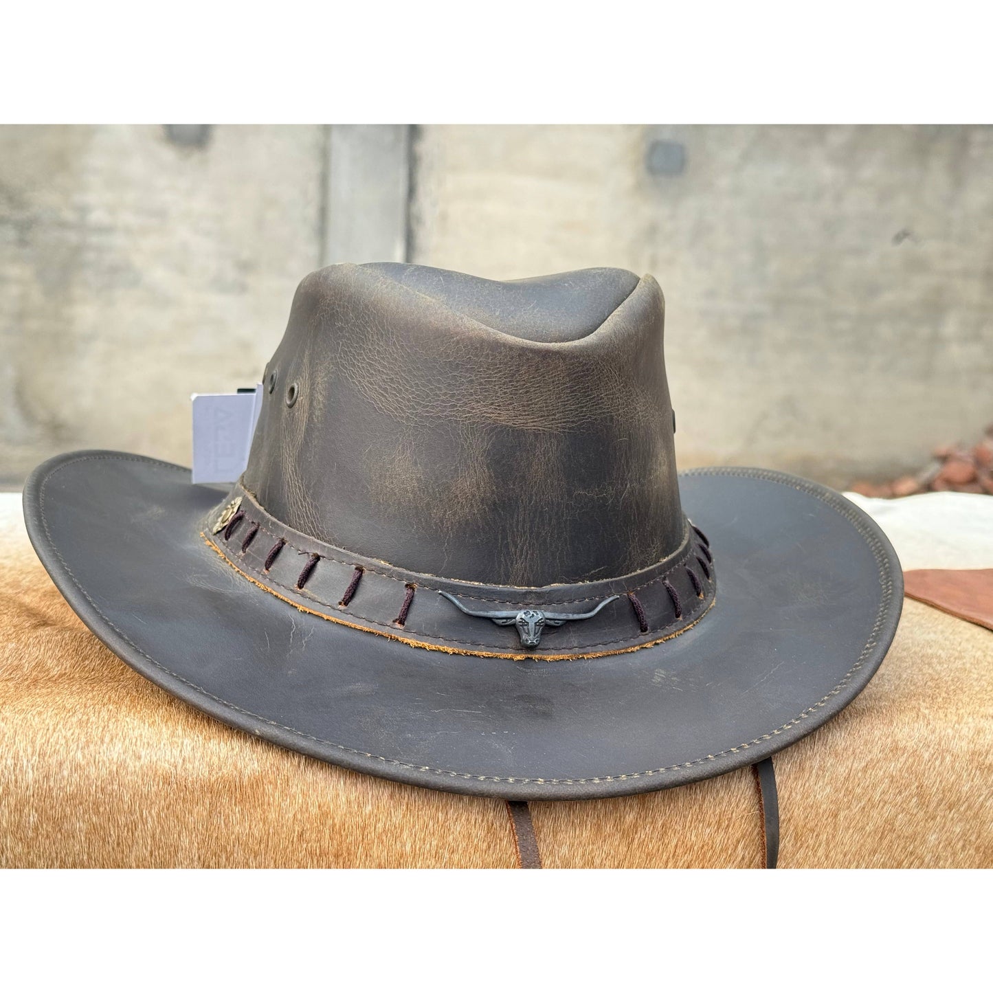 Durham Leather Cowboy Hat