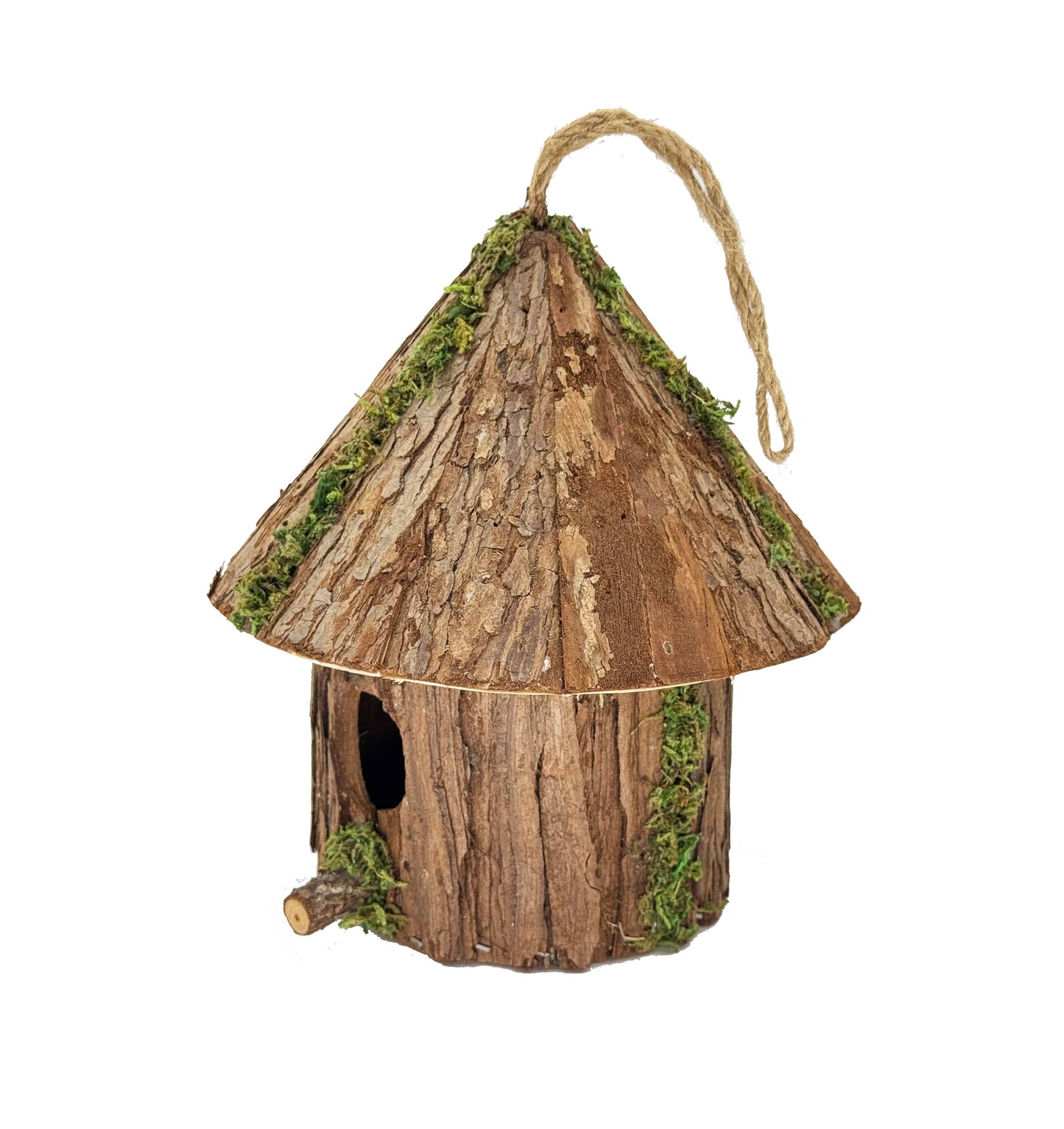 Woodland Bark Hut Birdhouse