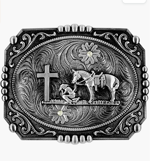Praying Cowboy Belt Buckle 1790