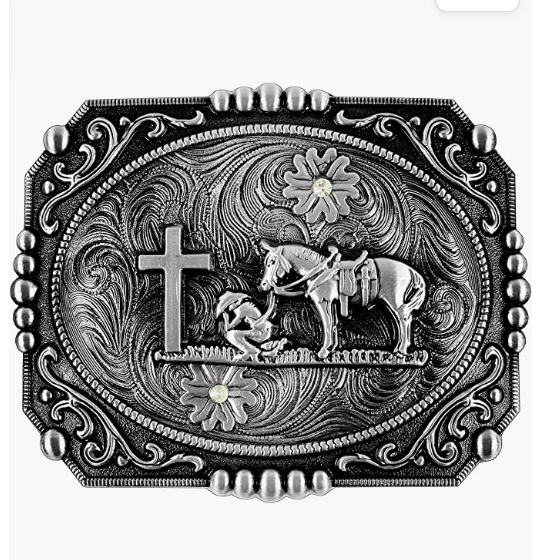 Praying Cowboy Belt Buckle 1790