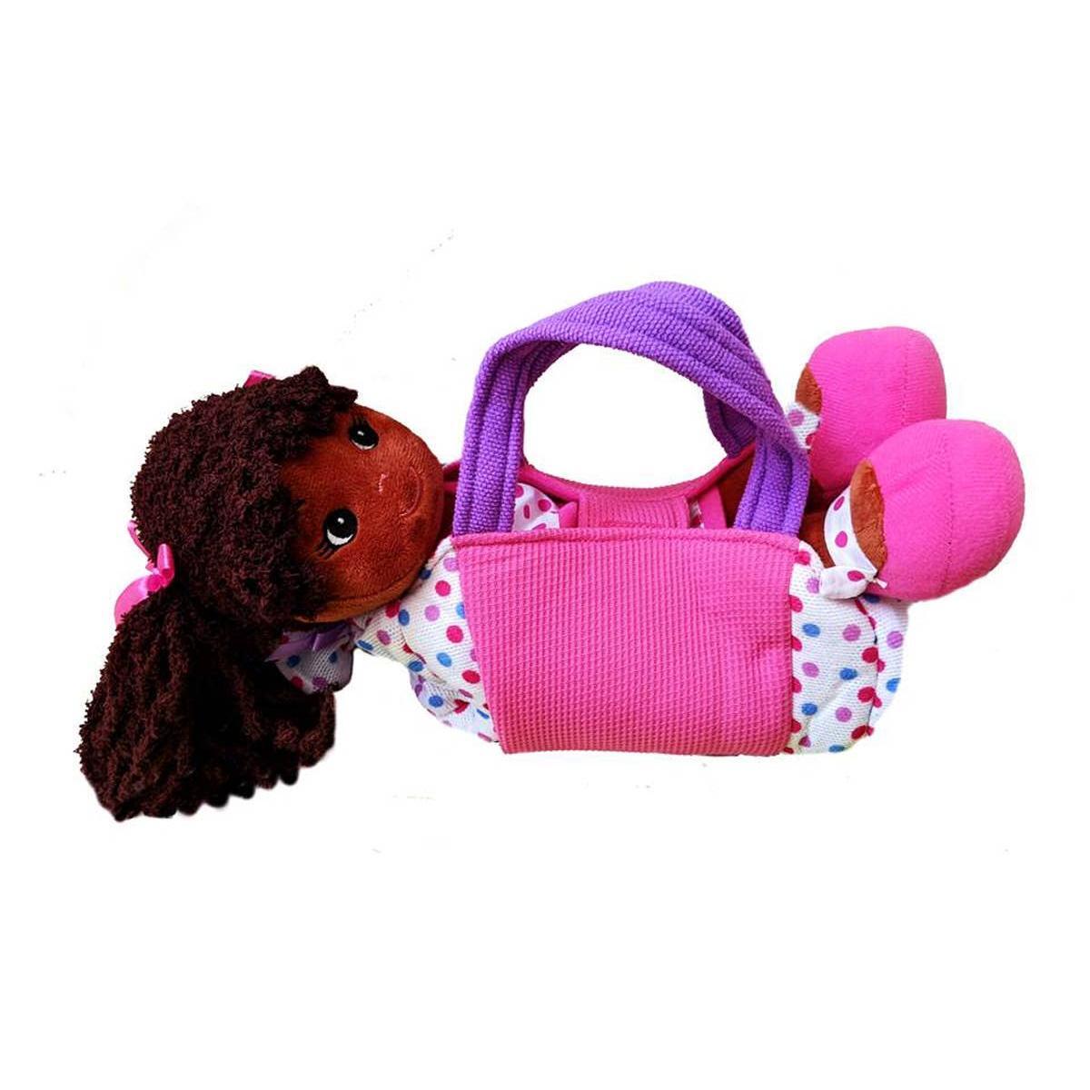 GirlzNDollz - Elana Pretty in pink Doll In Polka Dot Purse
