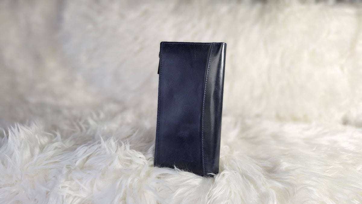 Genuine Leather Ladies Wallet RFID – Blue 112