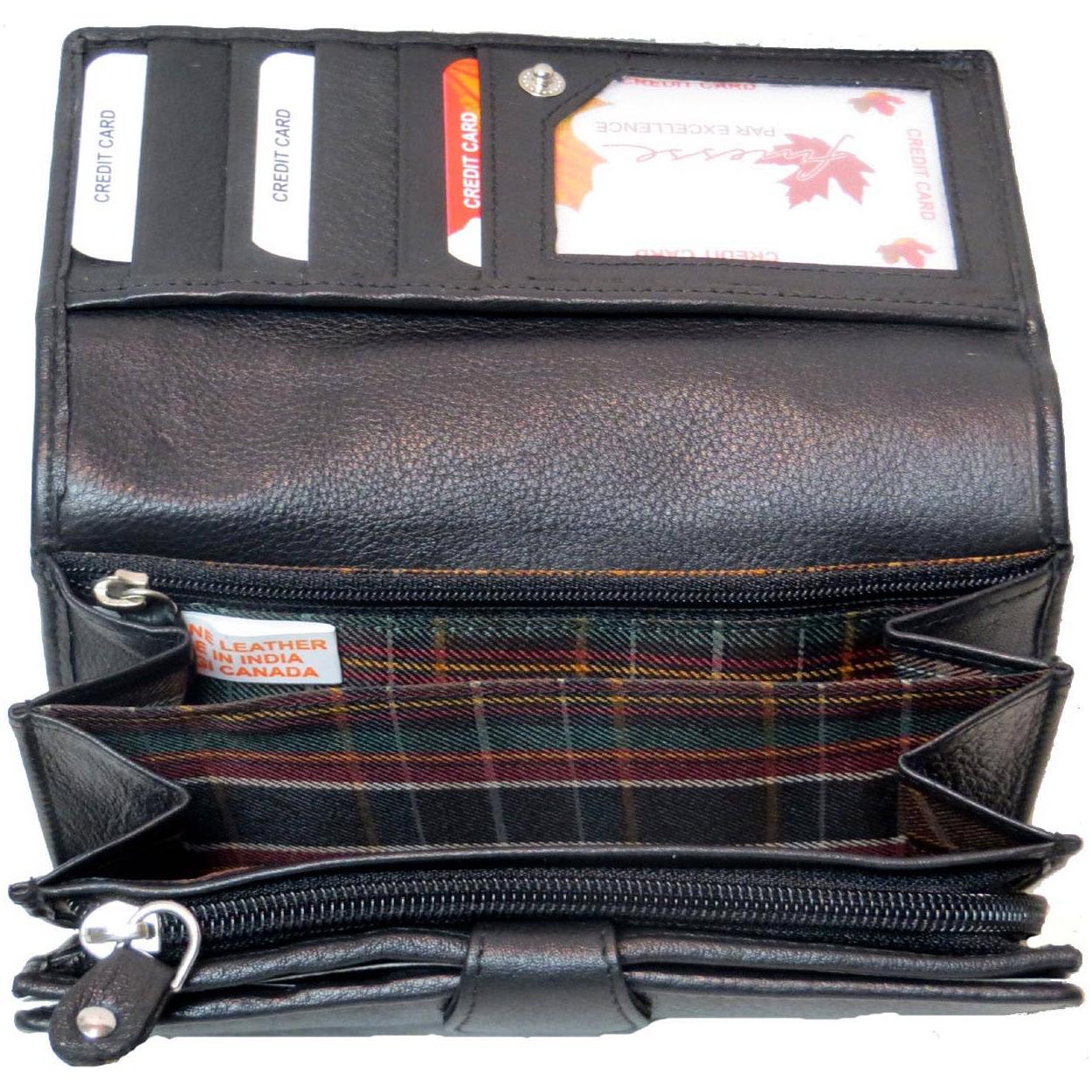 IGI CANADA - Genuine Cowhide Leather RFID Ladies Wallet #7507