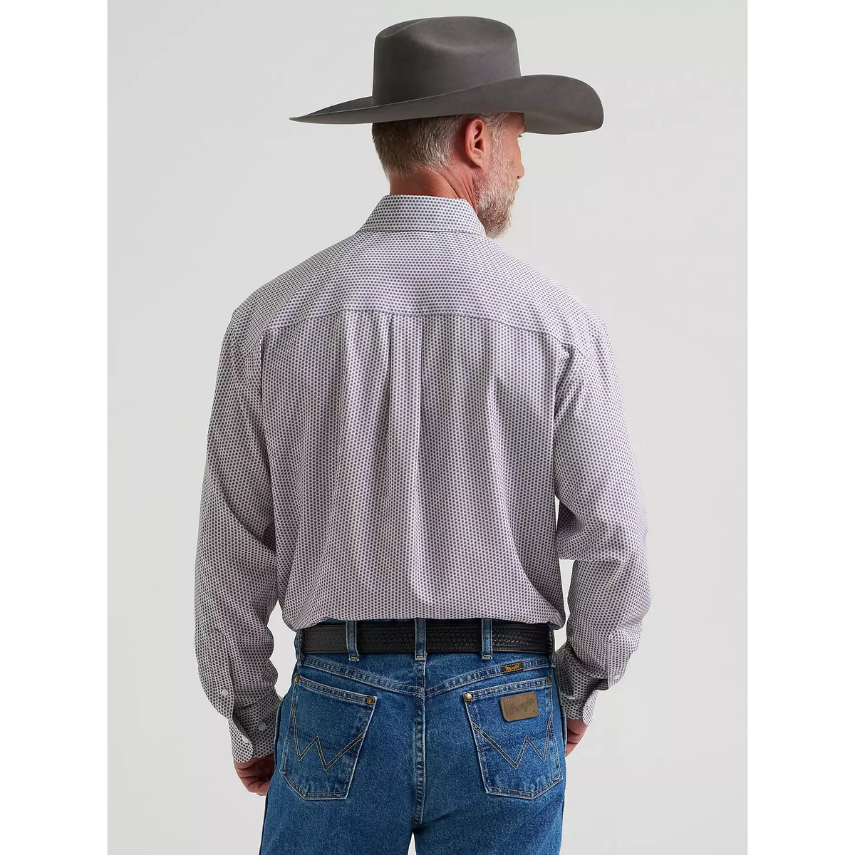 Wrangler Men's George Strait Wrinkle Resist Long Sleeve Western Snap Plaid Shirt 112381963