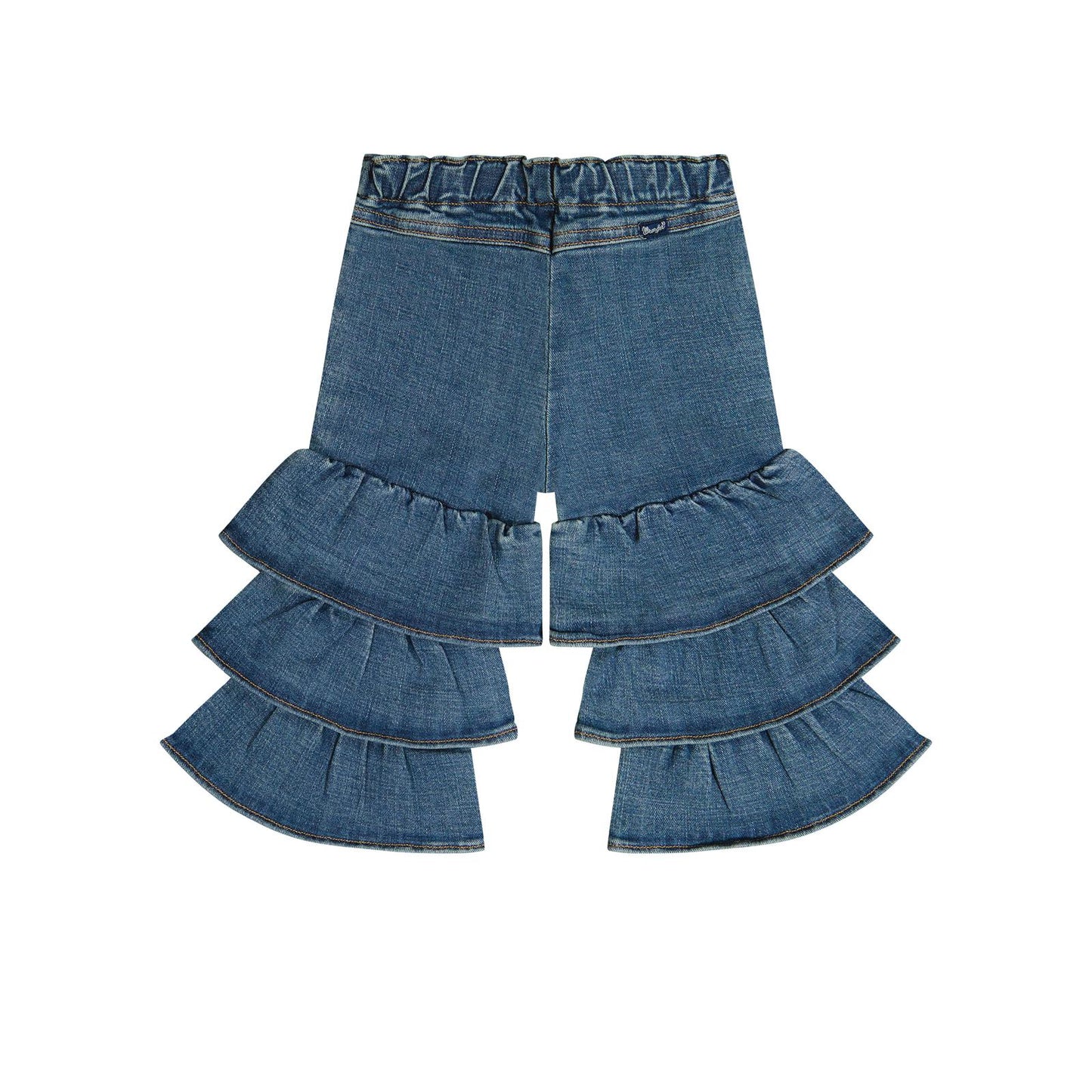 Wrangler® Baby Girls Pull Up Tiered Flare Jean Denim 112382701