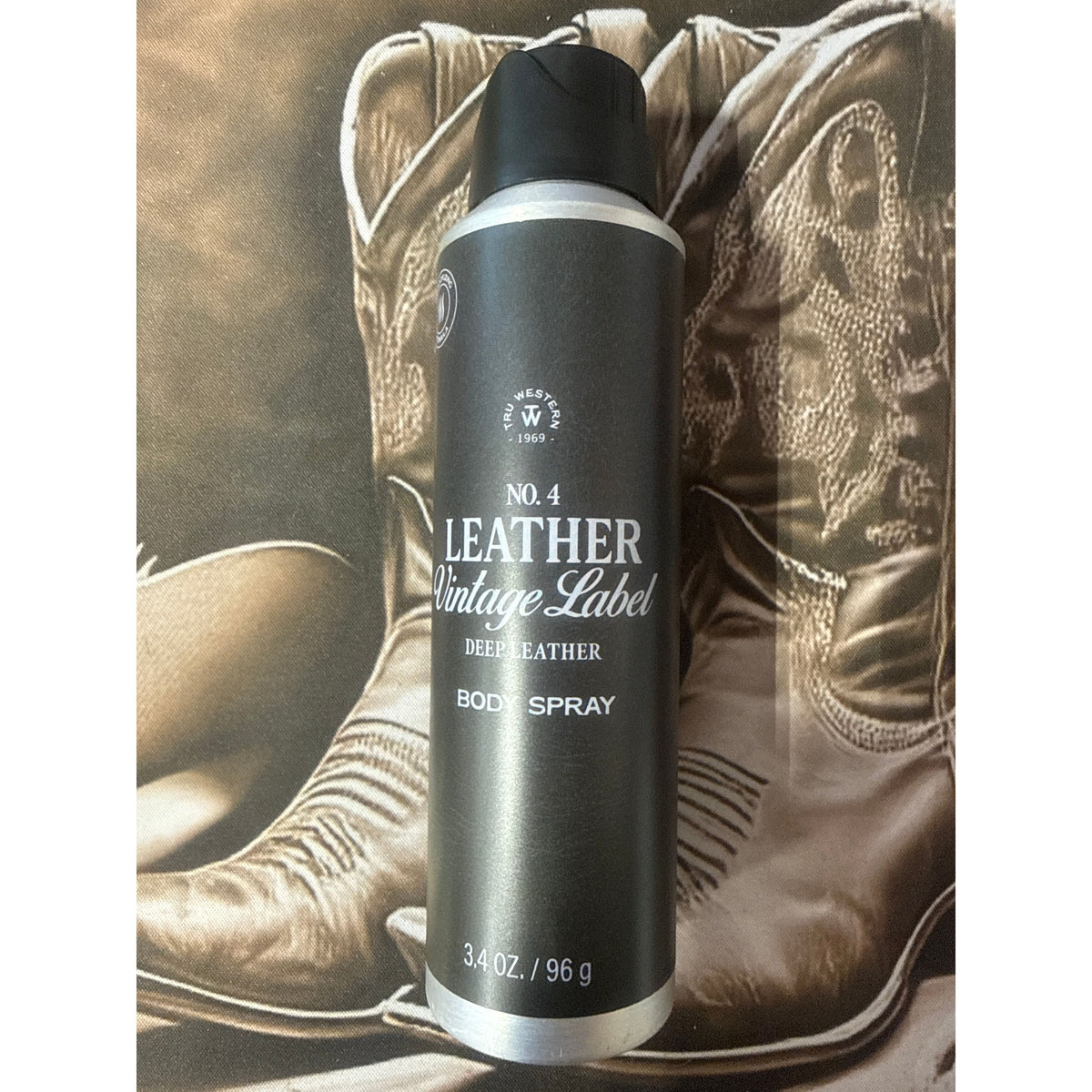 Tru Western Leather Vintage Label Body Spray