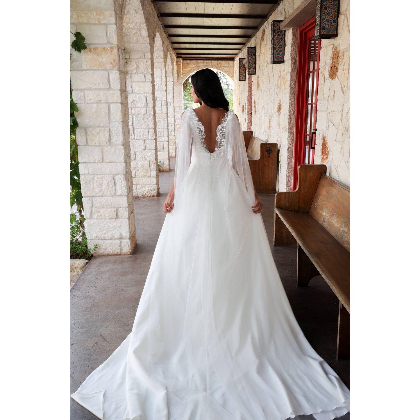 Petite Mariee Boutique - Amelia Lace Bridal Cape