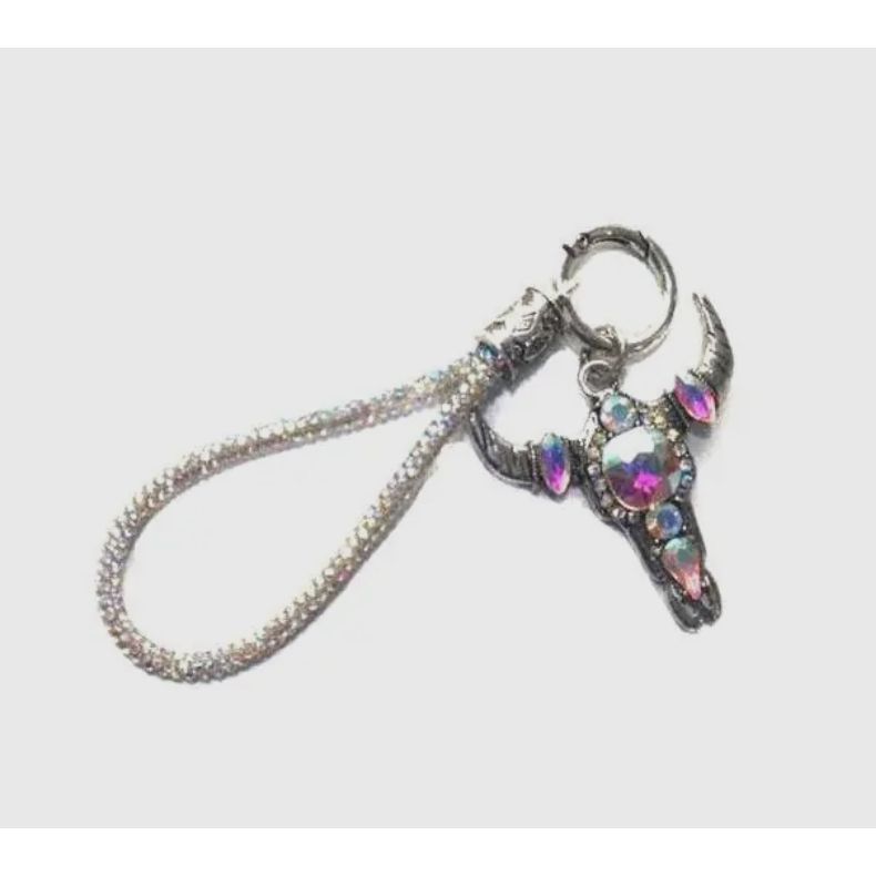 Snowing West - Western Crystal Steer head Keychain