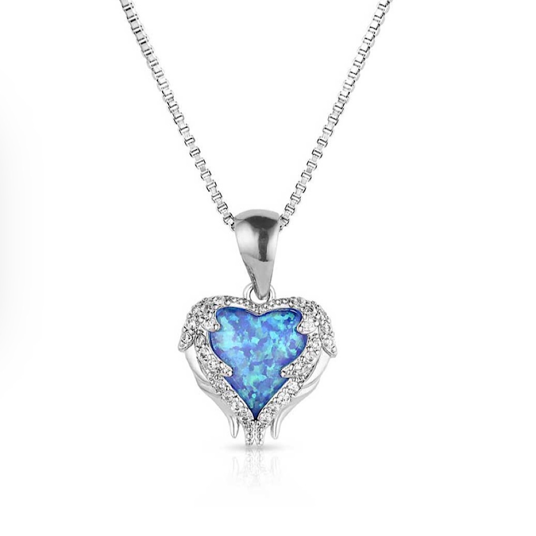 Montana NC5873 Hearts Flame Opal Necklace