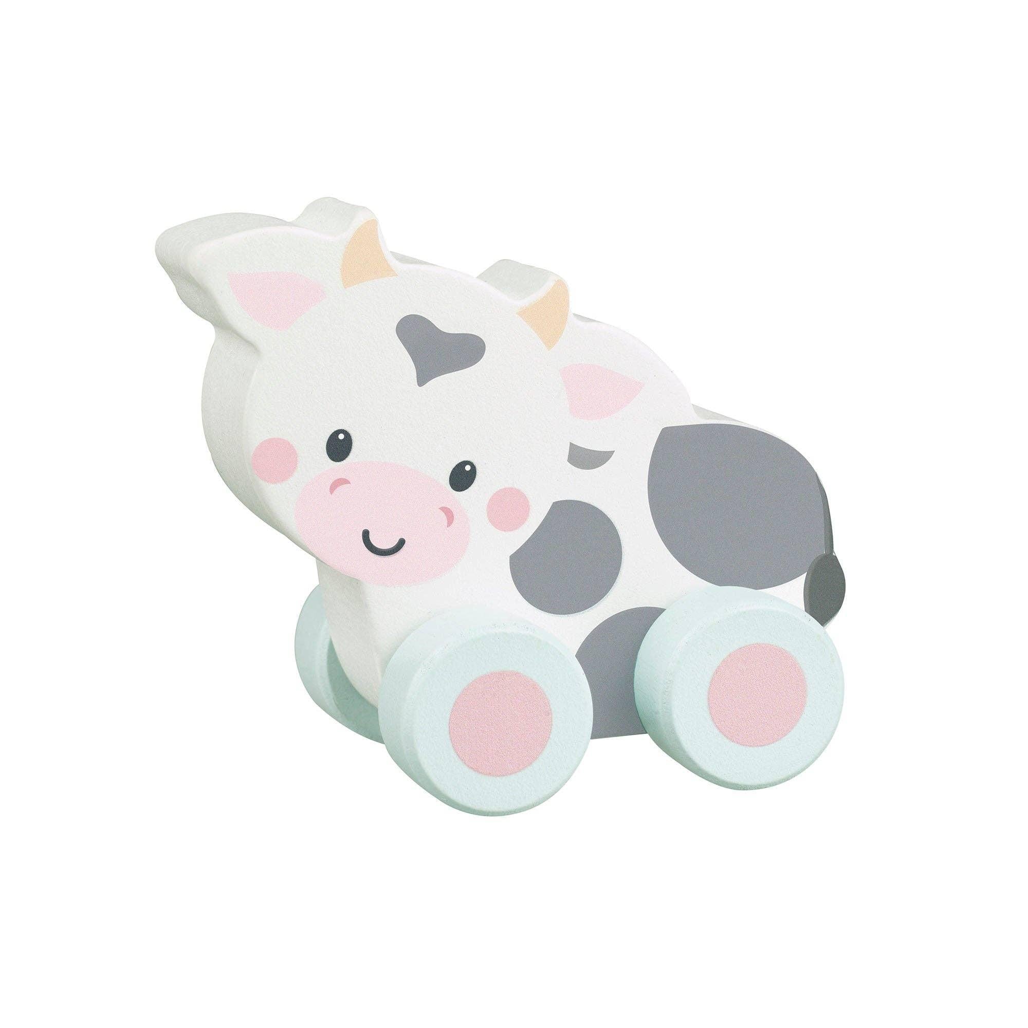 Cow First Wooden Push Toy