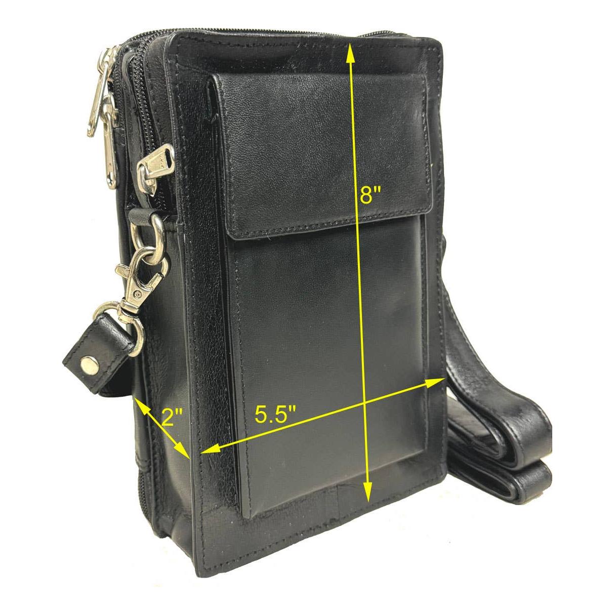 IGI CANADA - Genuine Leather Shoulder Messenger Organizer Bag # 3118