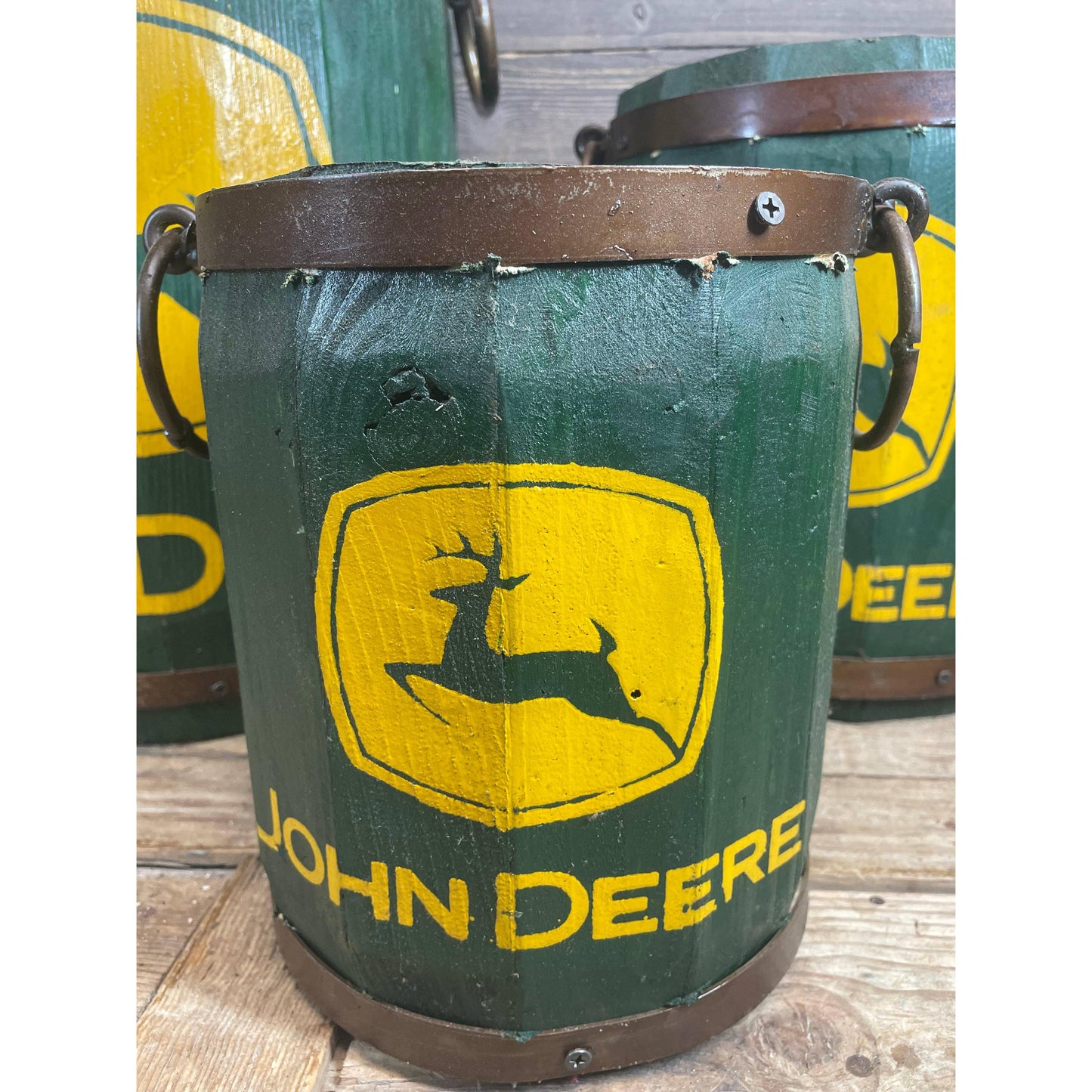 My Amigos Imports - John Deere Rustic Trim Bucket-Green-Handmade-
