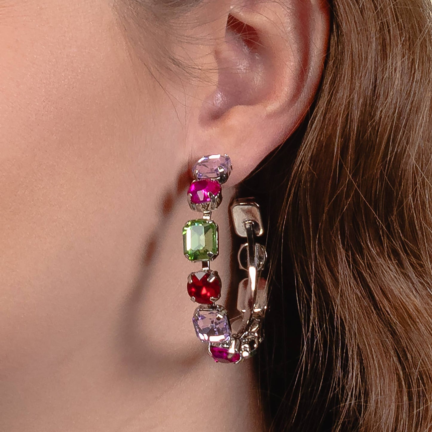 Crystal Hoop Earrings