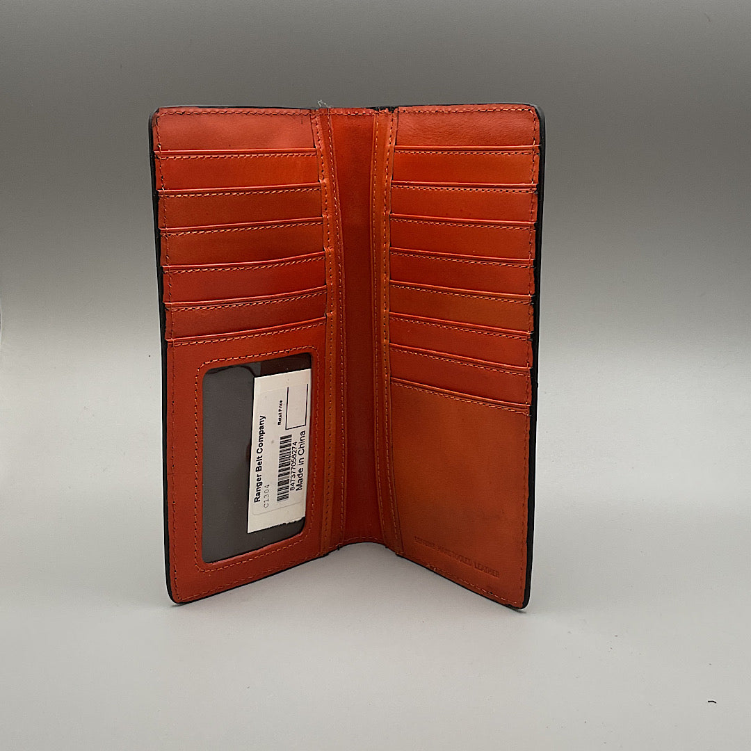 Ranger Belt Co - Men’s Wallet - Brown Tooled Leather & Suede C1304