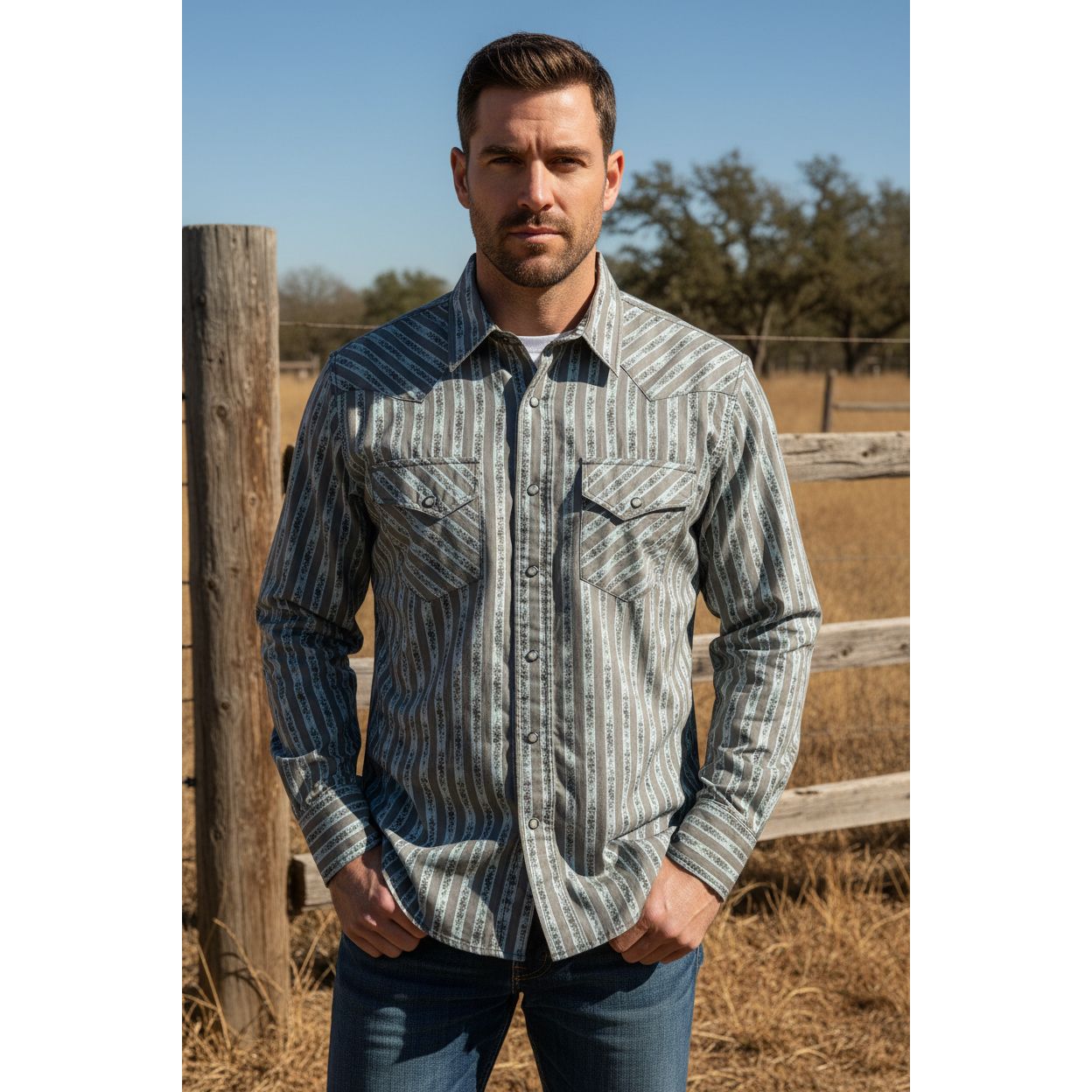 Cinch Men’s, Modern Fit Snap Up, Long Sleeve Shirt MTW1301092