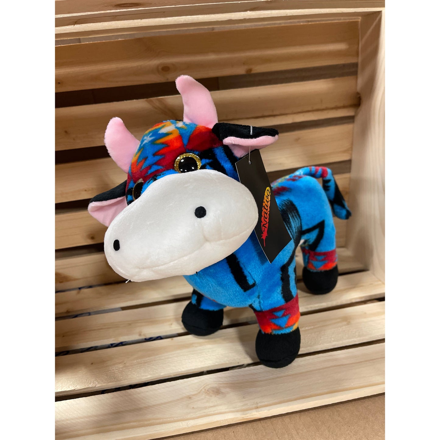 Plush Stuffed Standing Cow in Assorted Colors