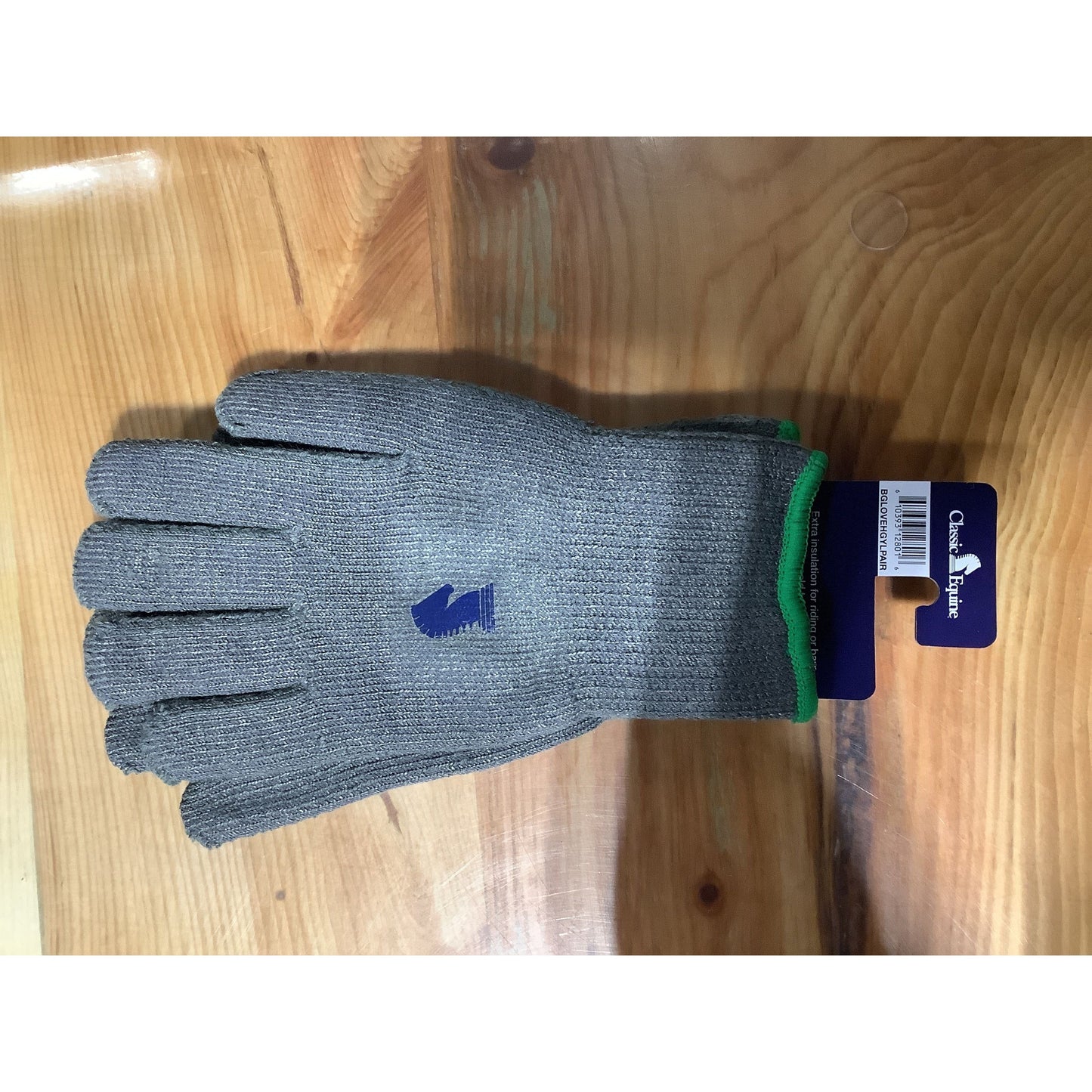 Classic Equine Winter Barn Gloves Grey- BGLOVEHGYSPAIR