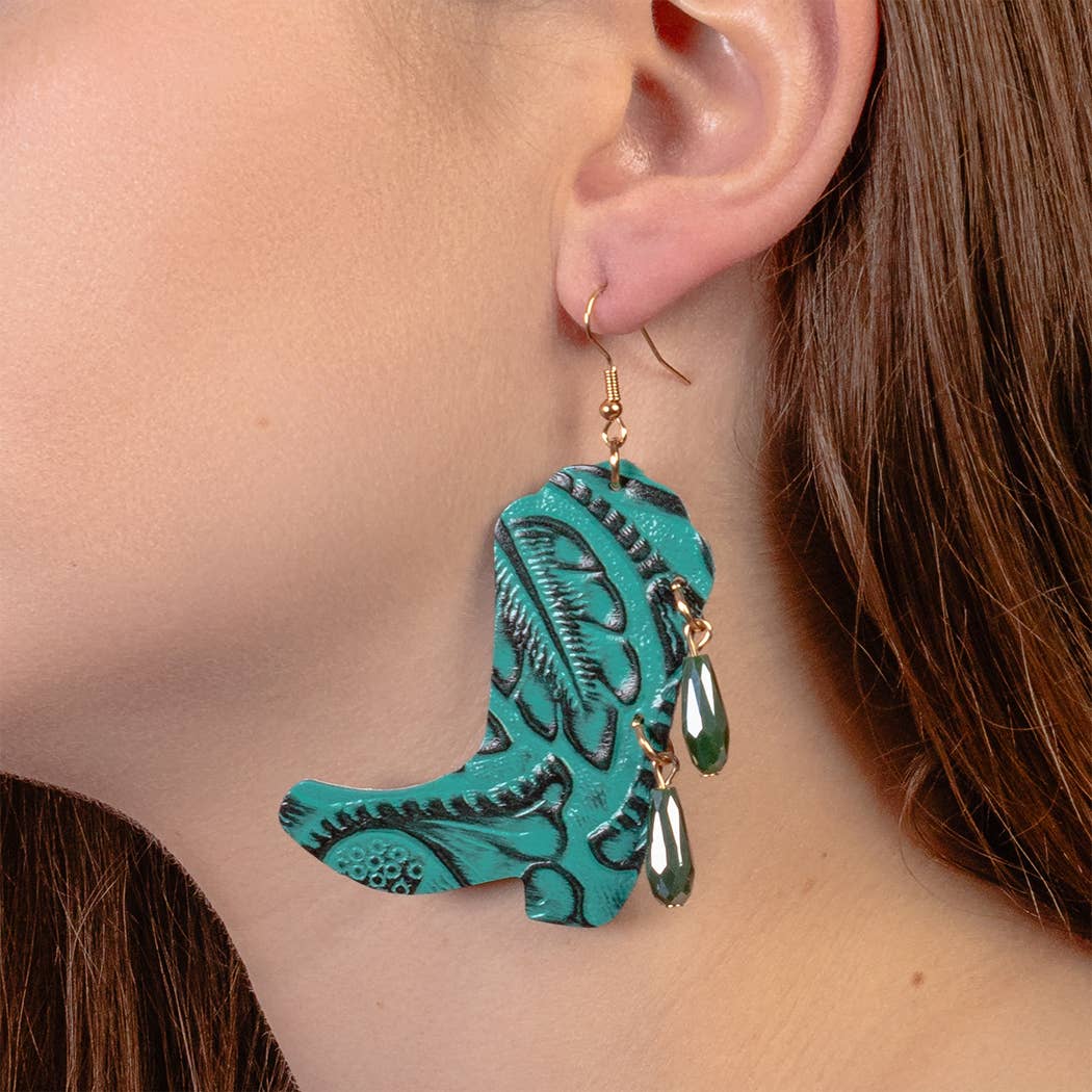 Western Cowboy Boot Earrings