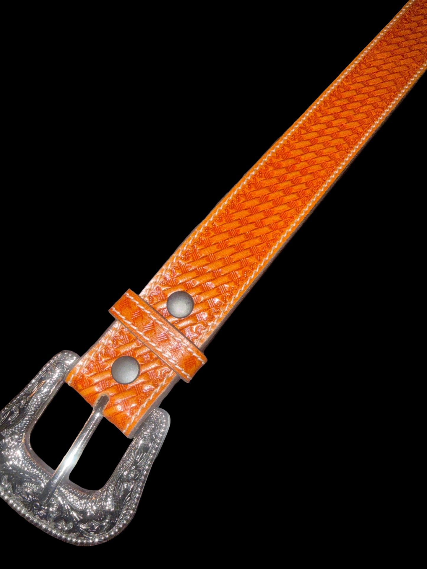 Ok Corral Men’s Basket Weave Leather Belt R28