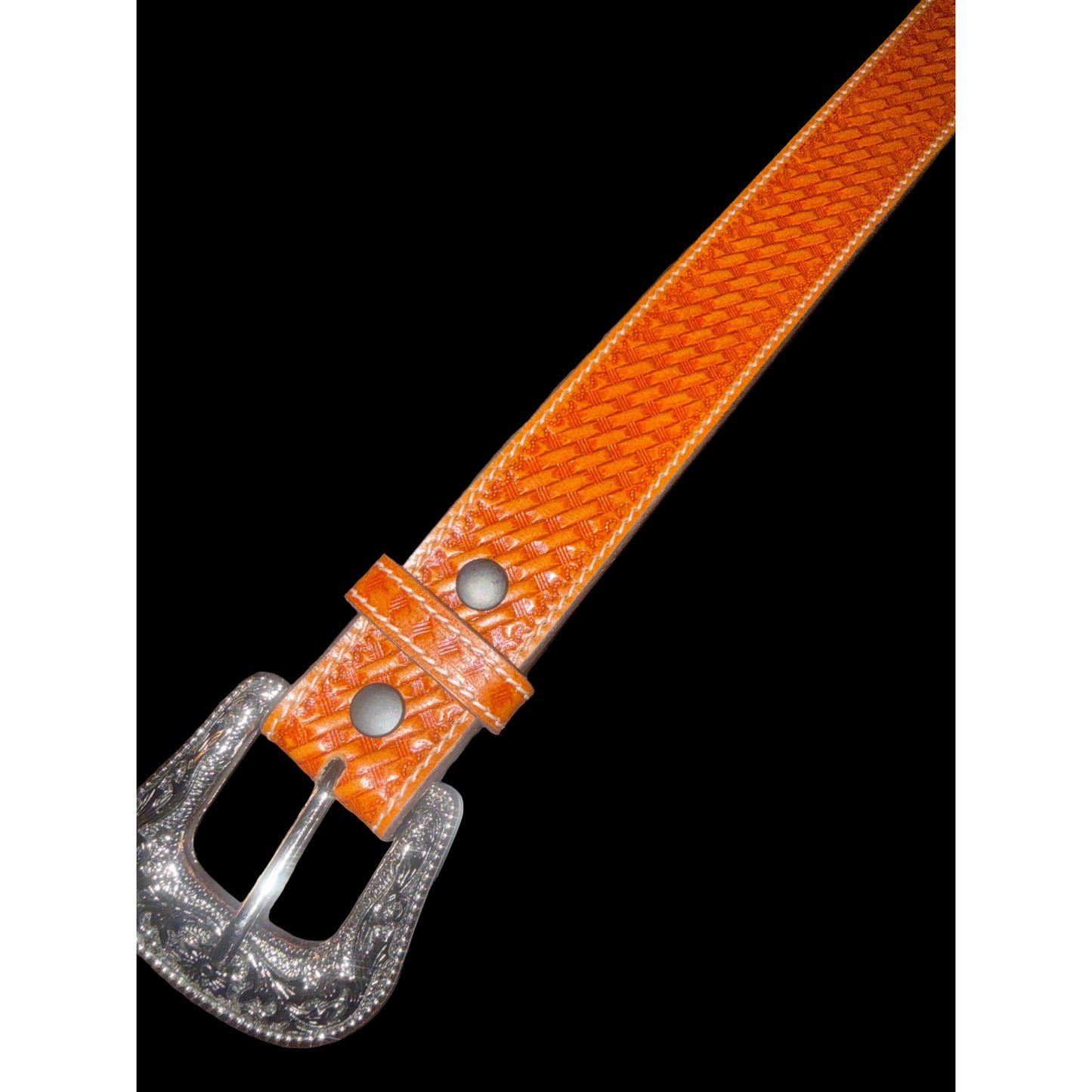 Ok Corral Men’s Basket Weave Leather Belt R28