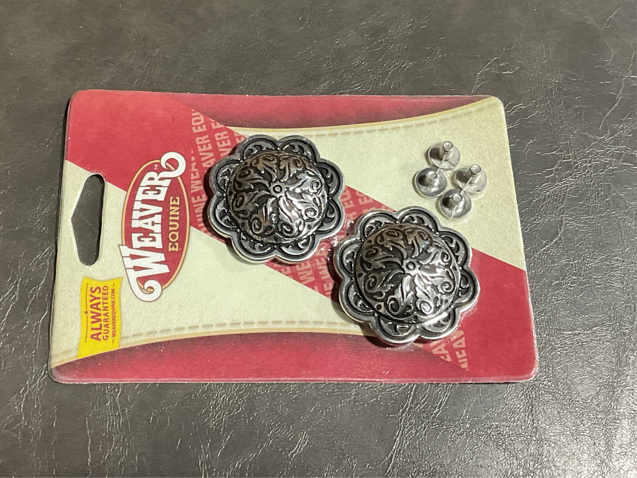 Weaver Concho - Floral, Stainless Steel 1.75” w/ 3/8” Post 77-4048