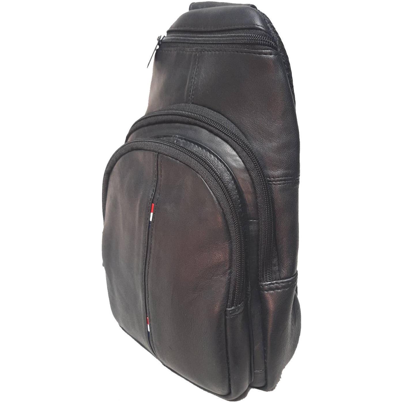 IGI CANADA - Genuine Leather Lambskin Cross Body Sling Bag- Black #2226
