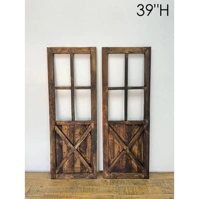 Brown Barn Doors 2pc Set - 6.11