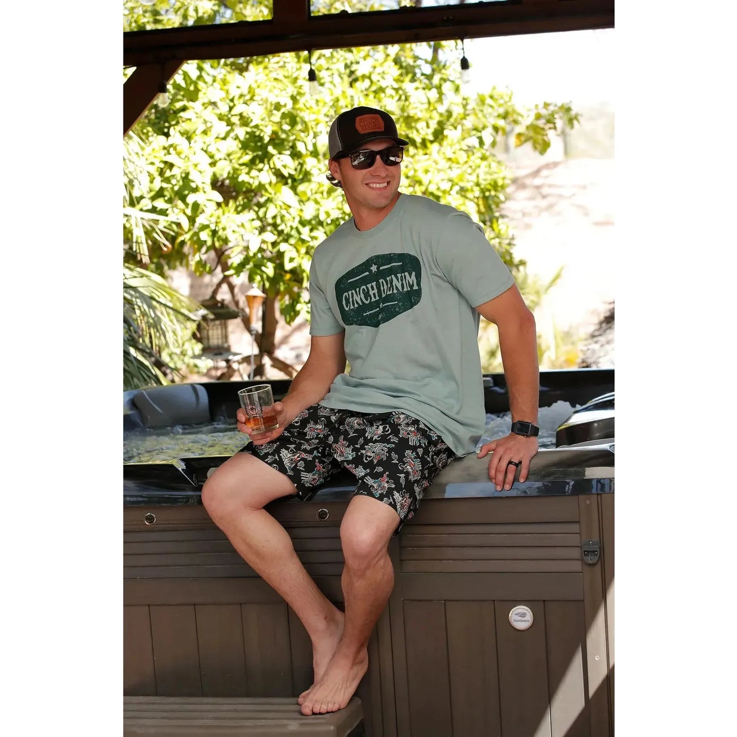 Cinch Men’s Cowboy Swim Shorts MB58135004