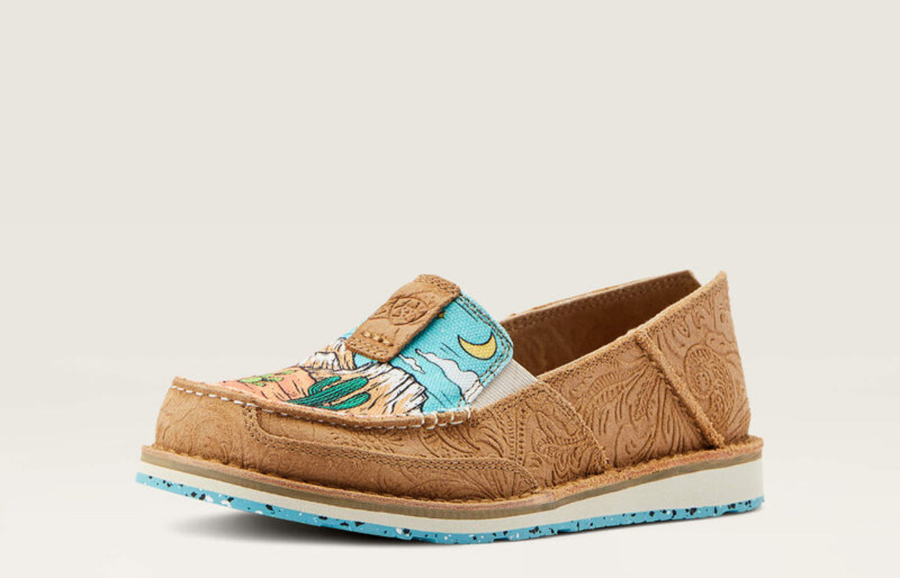 Ariat Women’s Cruiser - Tan Suede Embossed/Arizona Skies