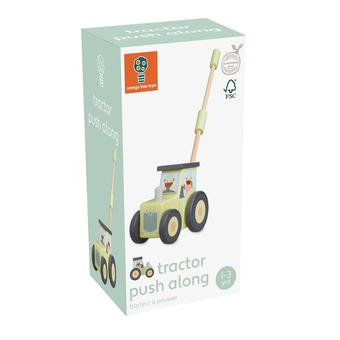 Orange Tree Toys - Tractor Wooden Boxed Push Along
