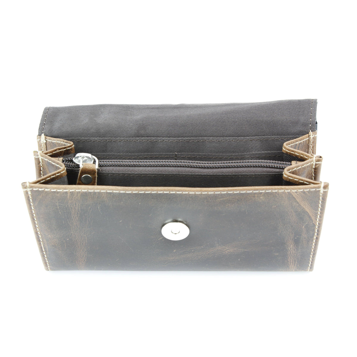 Women’s Brown Leather Aztec Clutch Wallet ABLW 18-2523