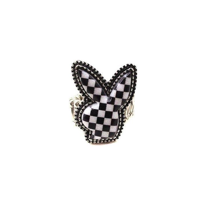 Snowing West - CHECKER BOARD BUNNY STRETCH RING