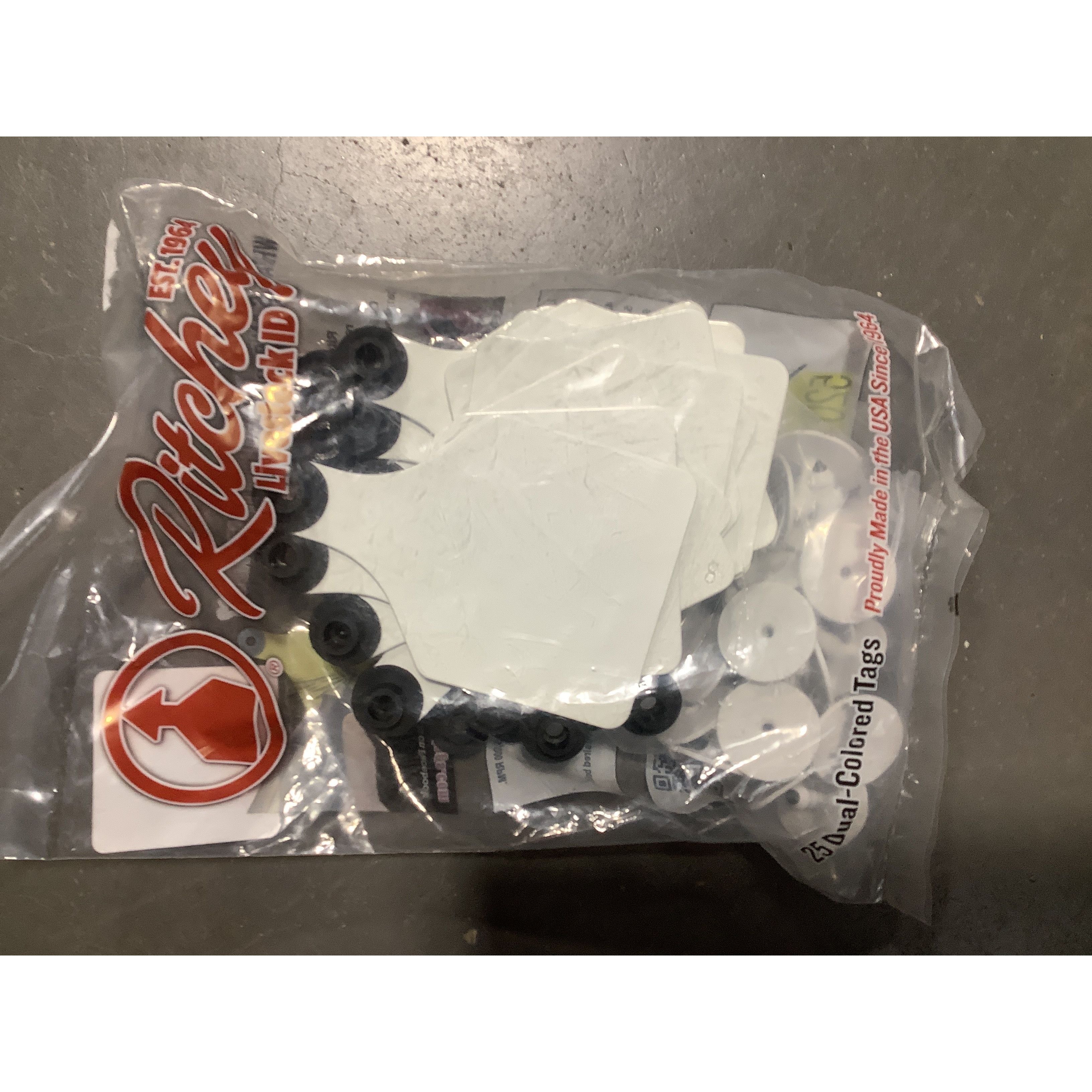 Ritchey Lg Cow Tag White/Black 25 pack