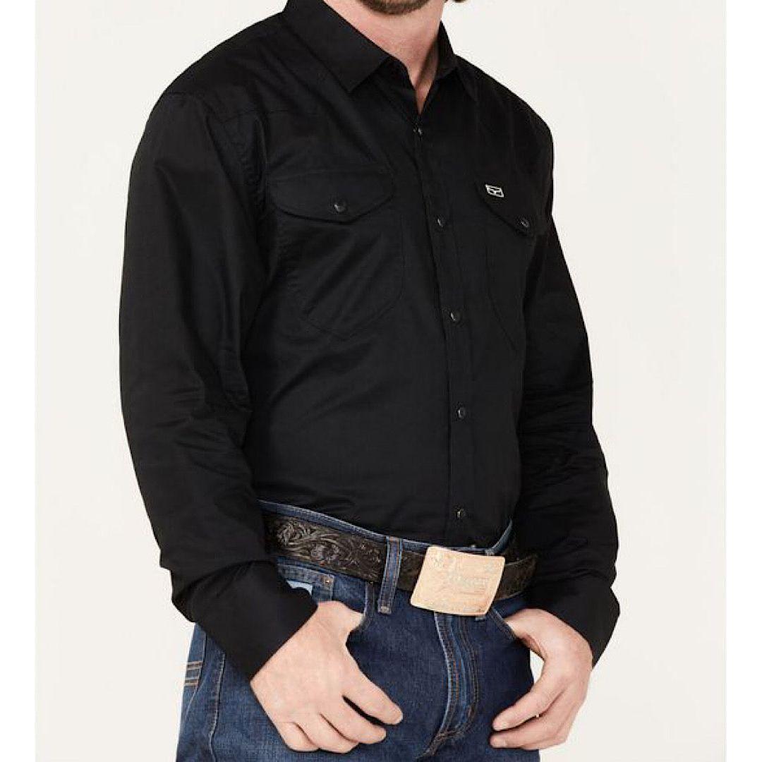 Kimes Ranch Men’s Black Long Sleeve Button Up