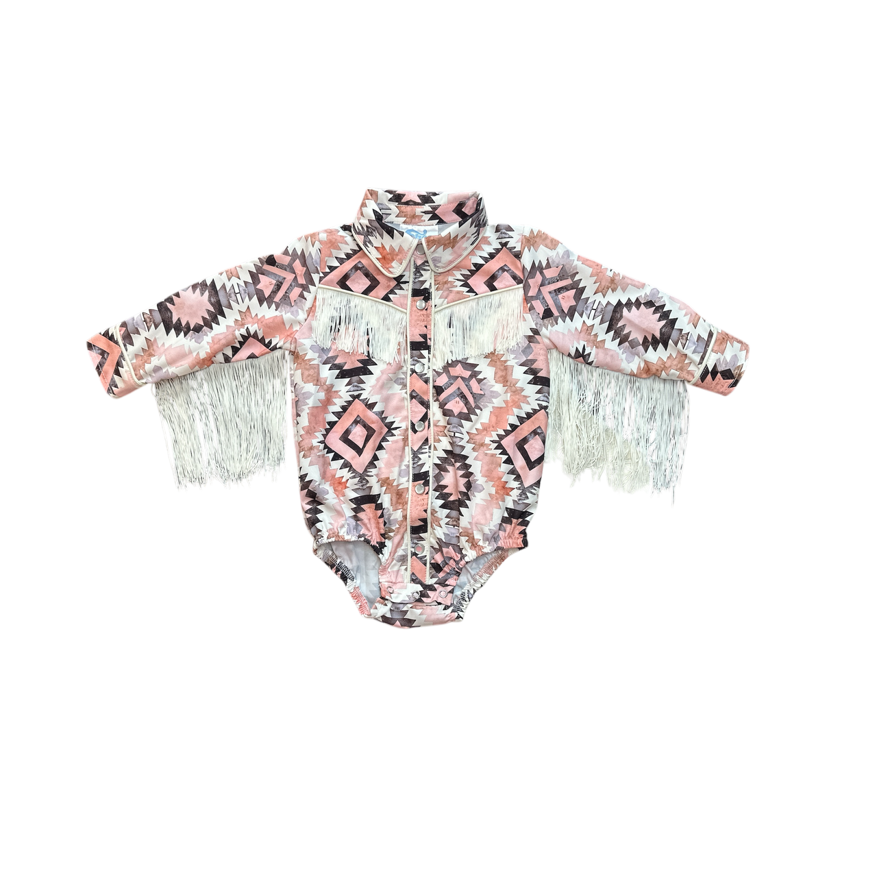Aztec LS Pearl Snap Onesie