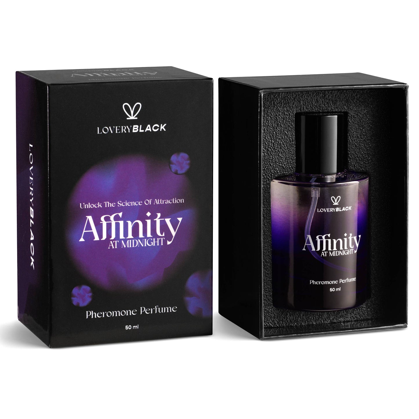 LoveryBlack Affinity At Midnight Pheromone Perfume – 50ml