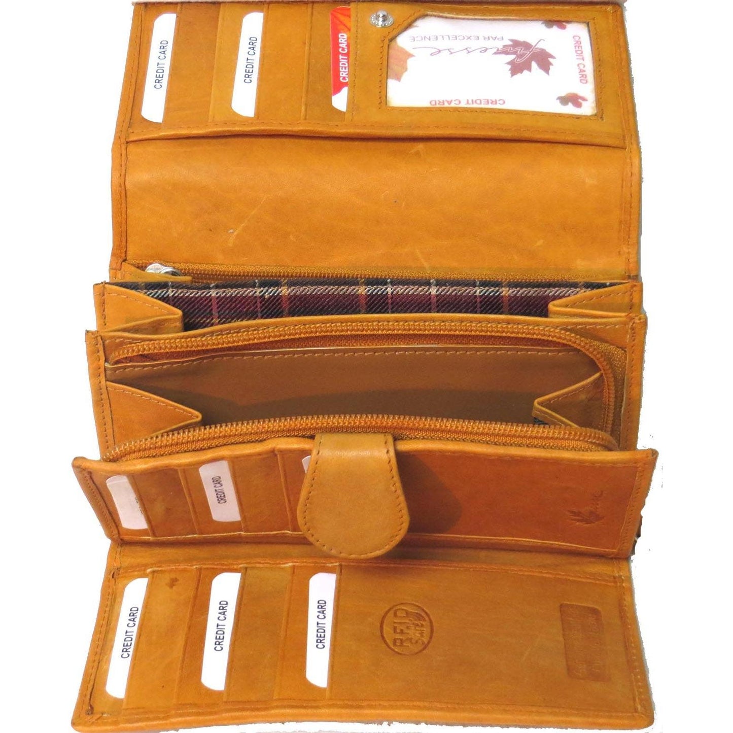 IGI CANADA - Genuine Cowhide Leather RFID Ladies Wallet #7507