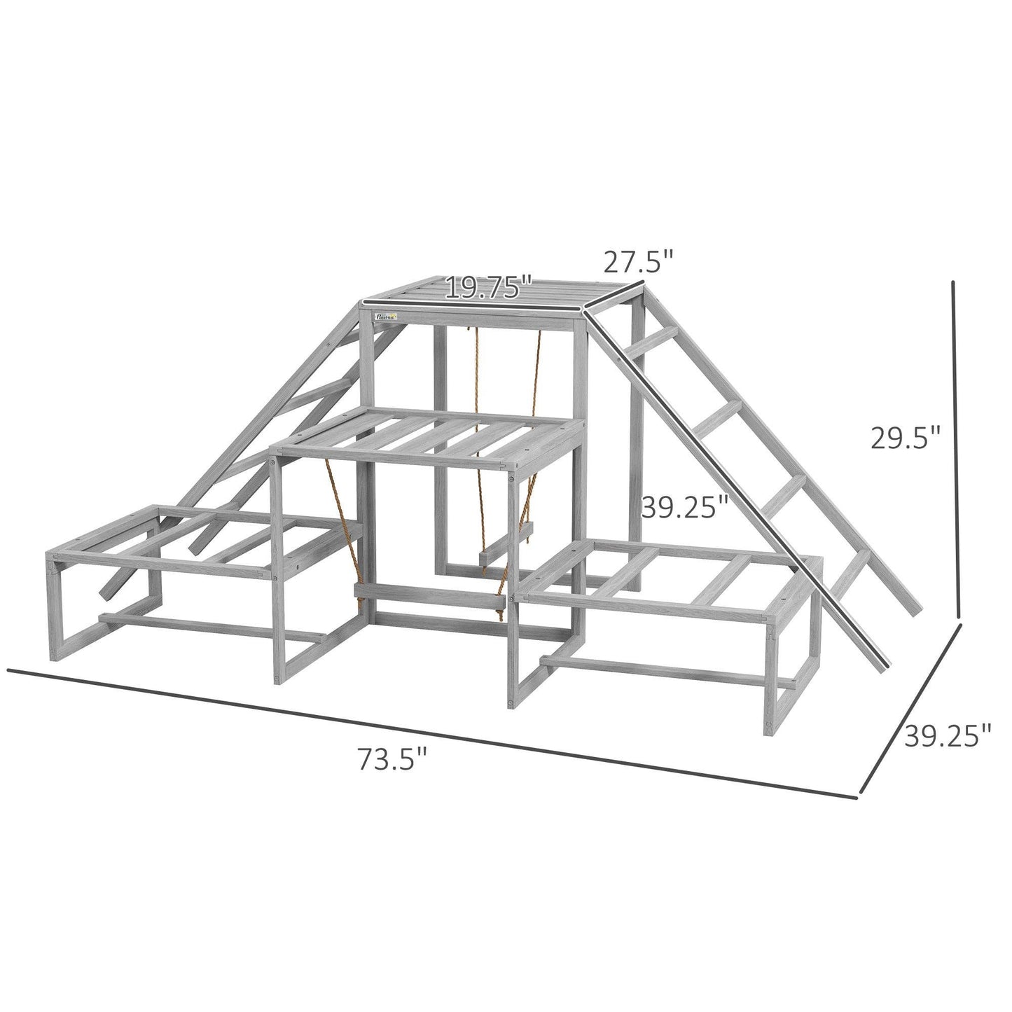 Chicken Swing & Perch Toy Set with Ladder and Platforms