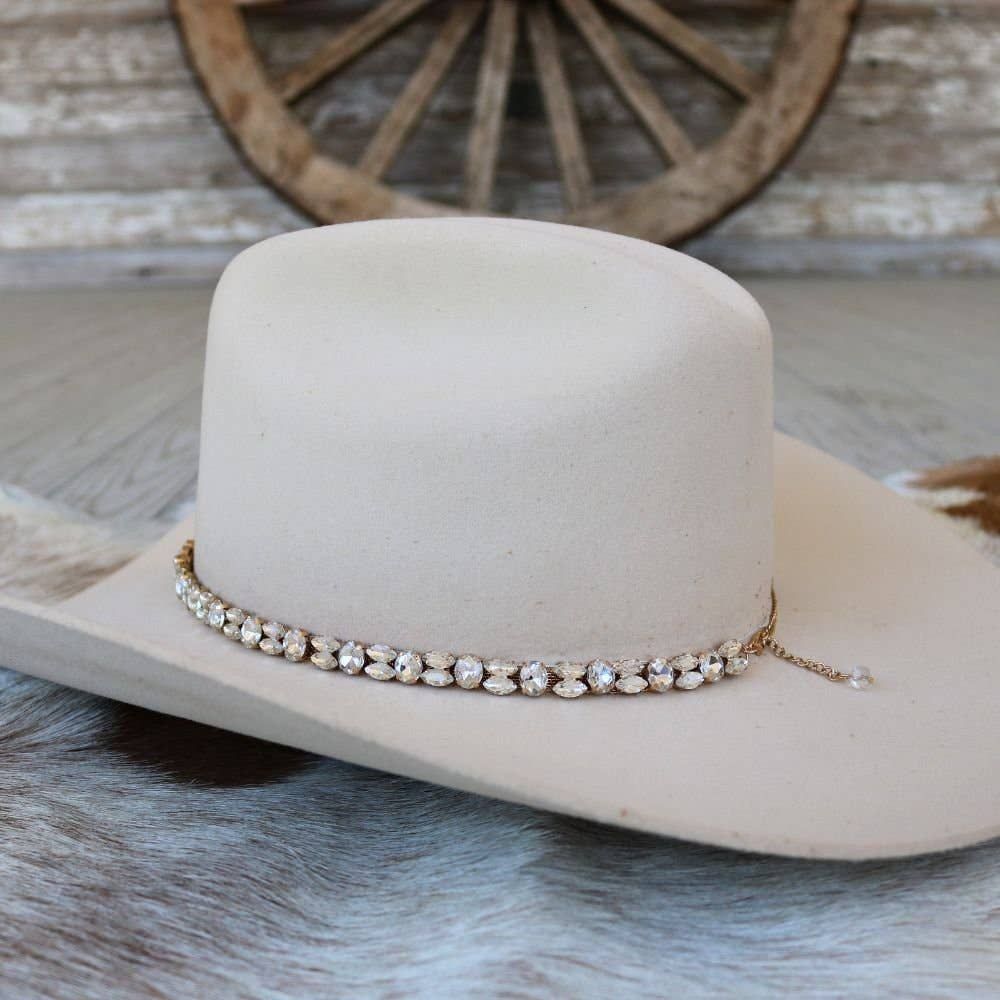 Willow Lane Hat Co. - Rose Gold Rhinestone Bling Hat Band - The Kate