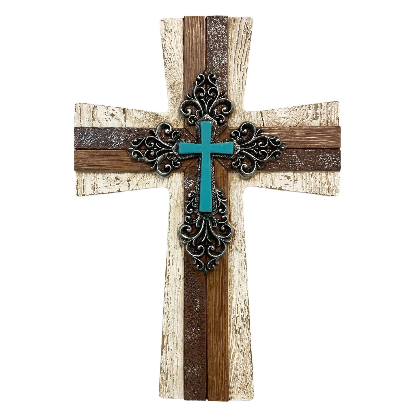 Cross Fleur De Lis Layered 8"X0.5"X11.8", 1/12/case