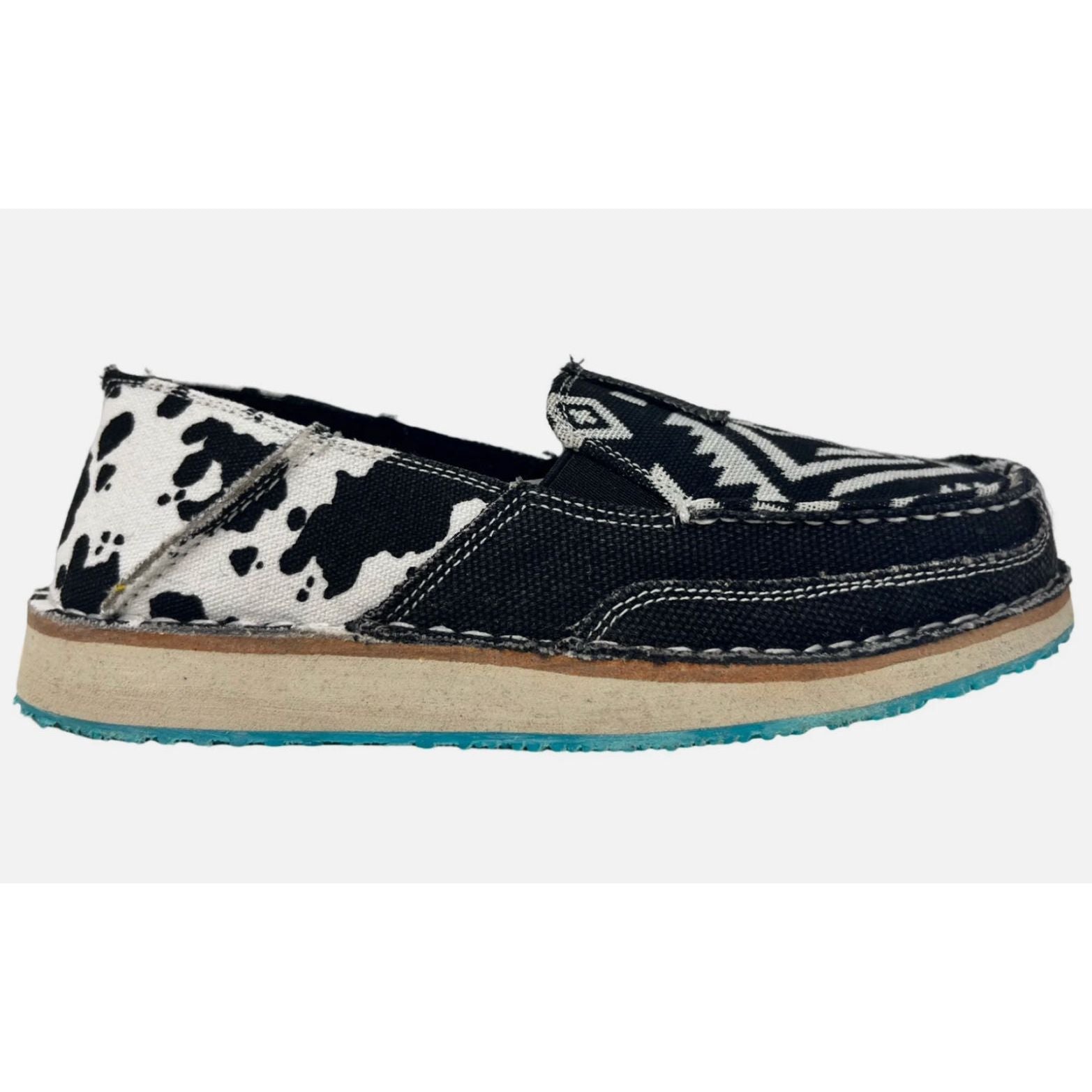 Very G Jen White and Black Slip-On