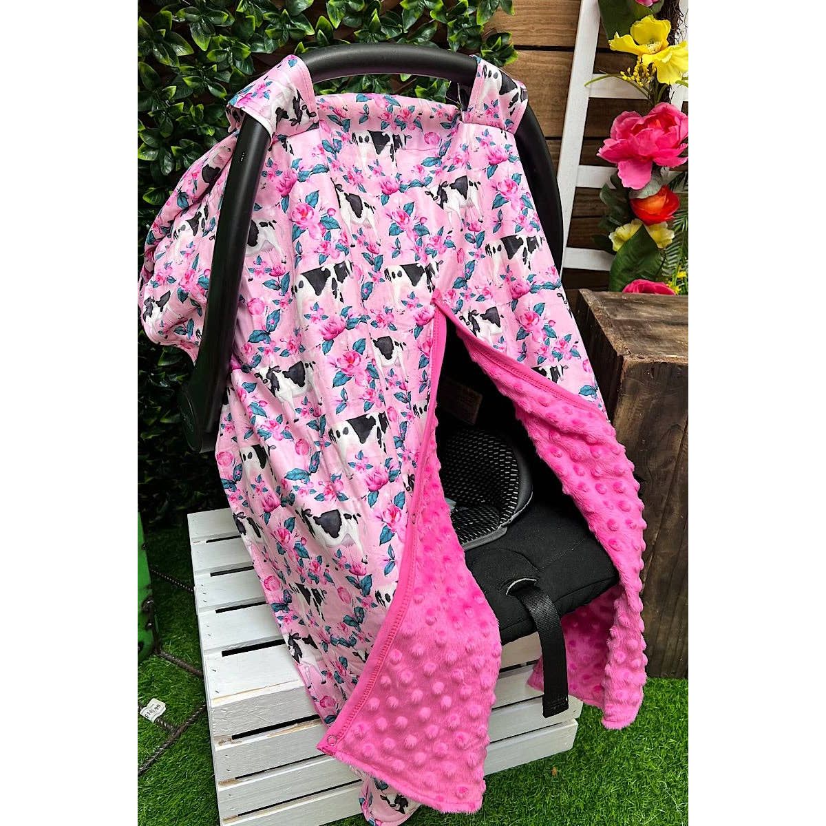 Cow Floral Print Car Seat Cover. ZYTG25153023 M
