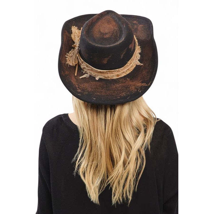 Distress Vintage Shapable Fedora Cowboy Hat MH0238